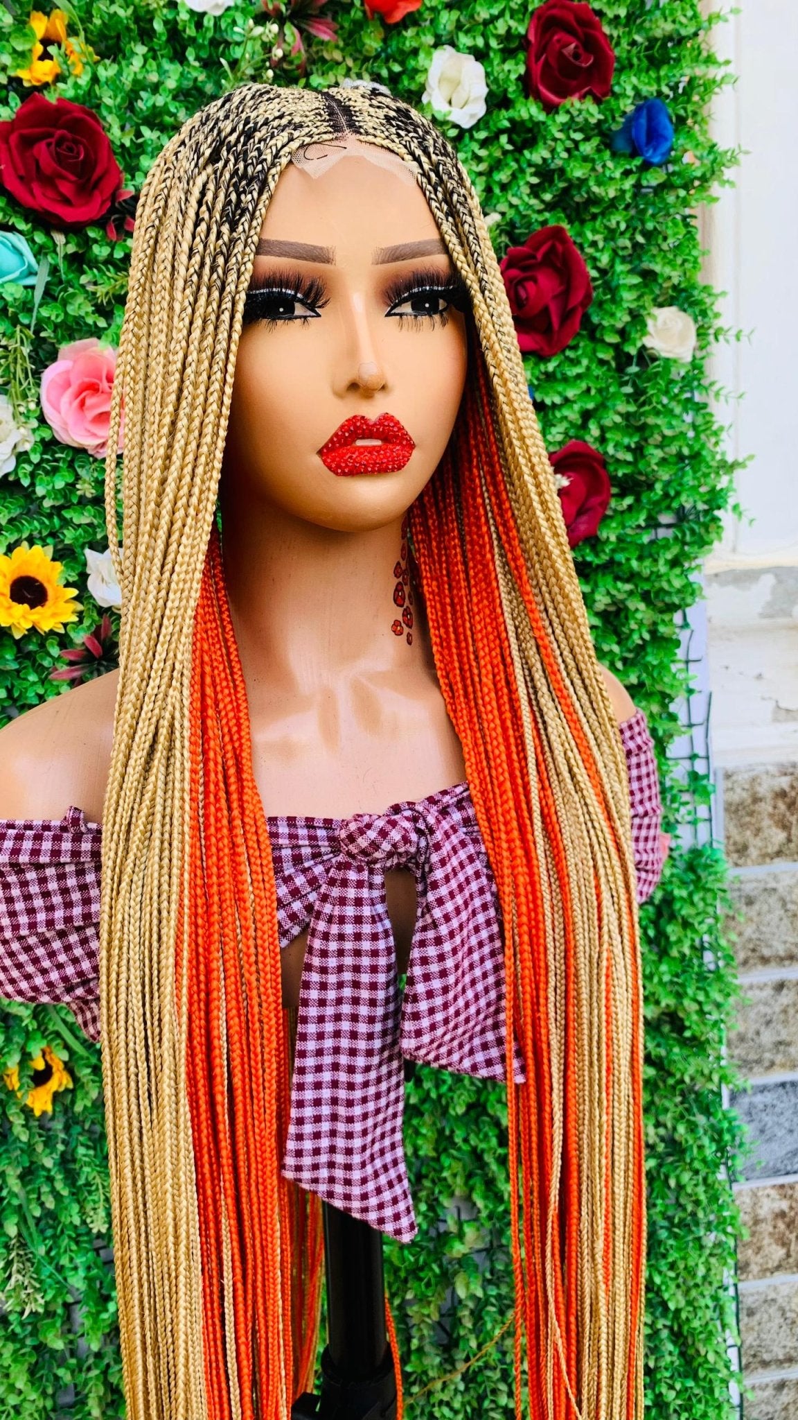 AFRICAN BRAIDED WIGS ON 2*4 LACE CLOSURE - d.glitterzwigs