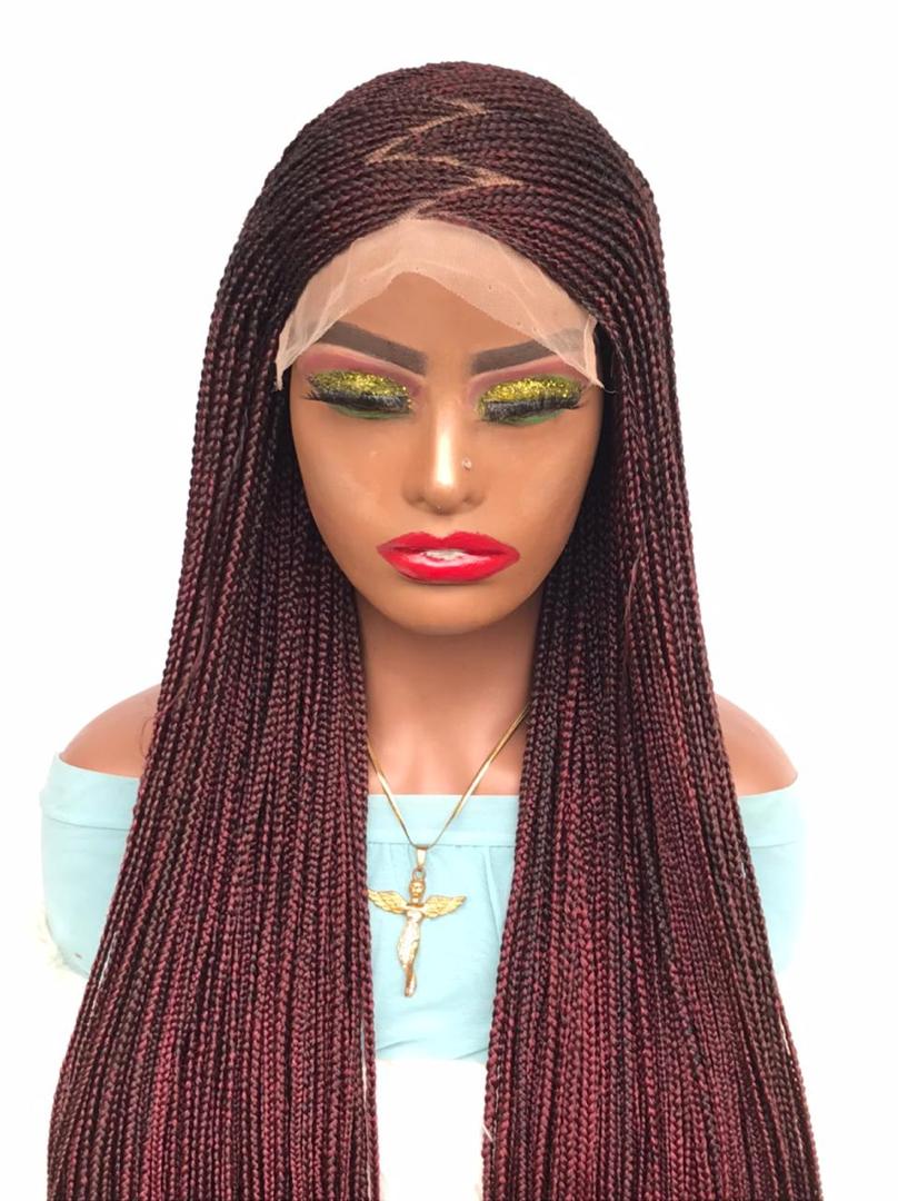 AFRICAN BRAIDED WIGS ON 7*7 LACE CLOSURE - d.glitterzwigs