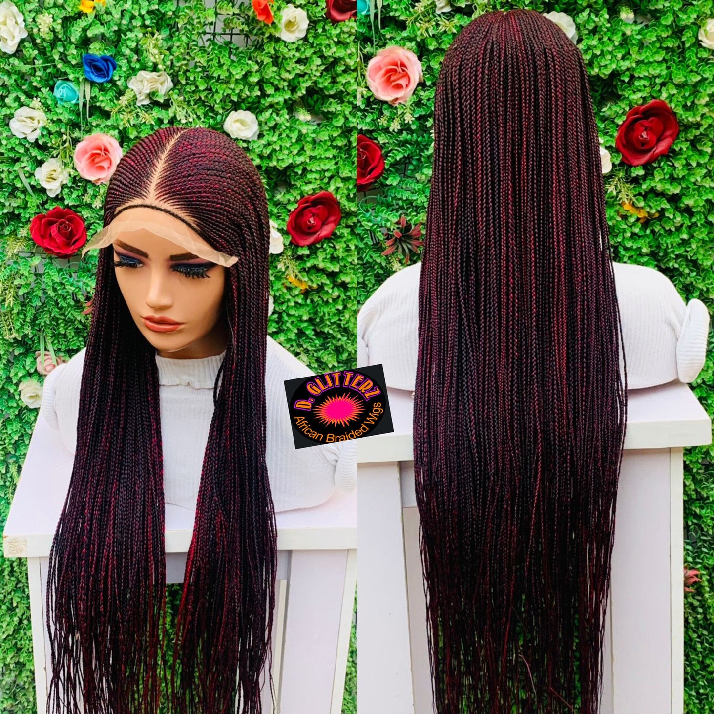 AFRICAN BRAIDED WIGS ON 8*8 LACE CLOSURE - d.glitterzwigs