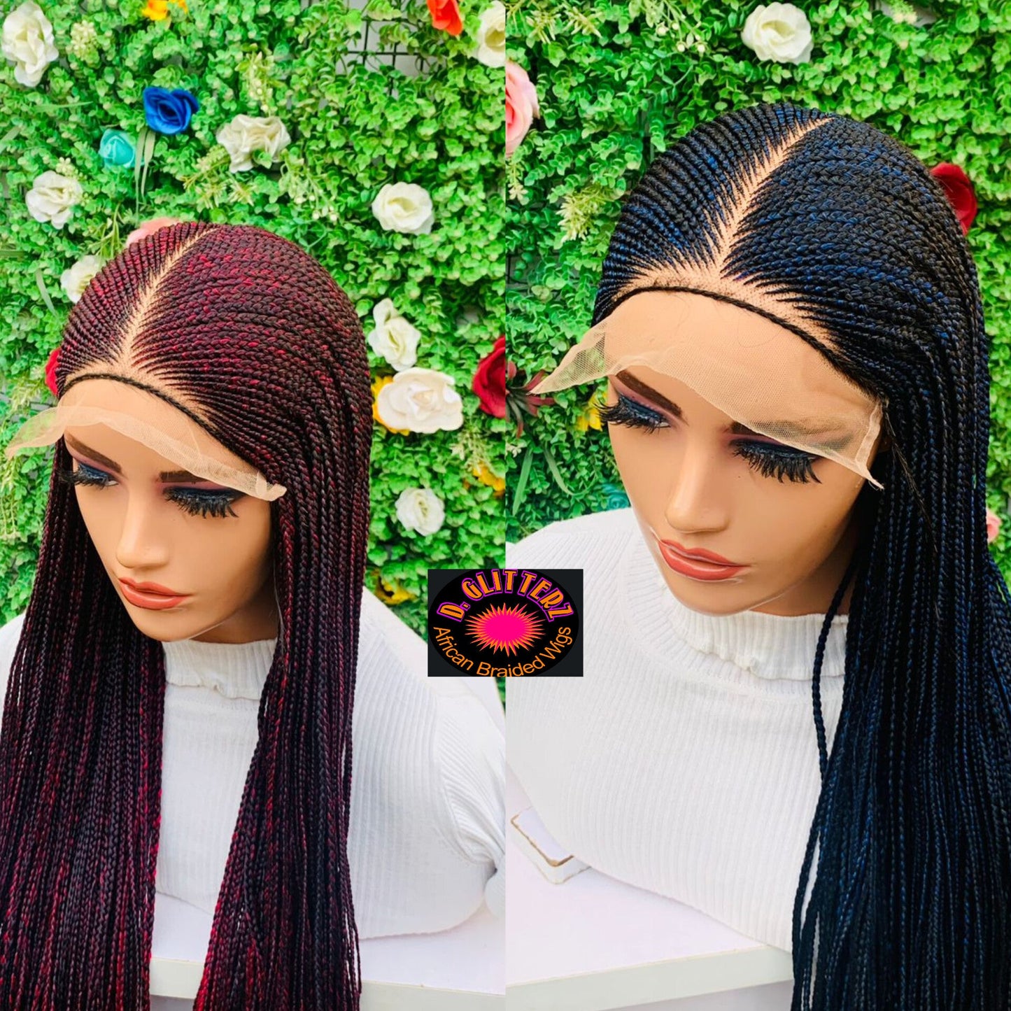 AFRICAN BRAIDED WIGS ON 8*8 LACE CLOSURE - d.glitterzwigs