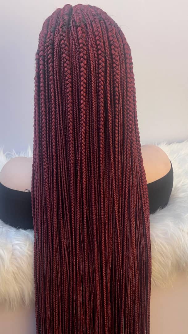 ALL BACK BRAIDED WIGS ON 13*6 LACE CLOSURE - d.glitterzwigs