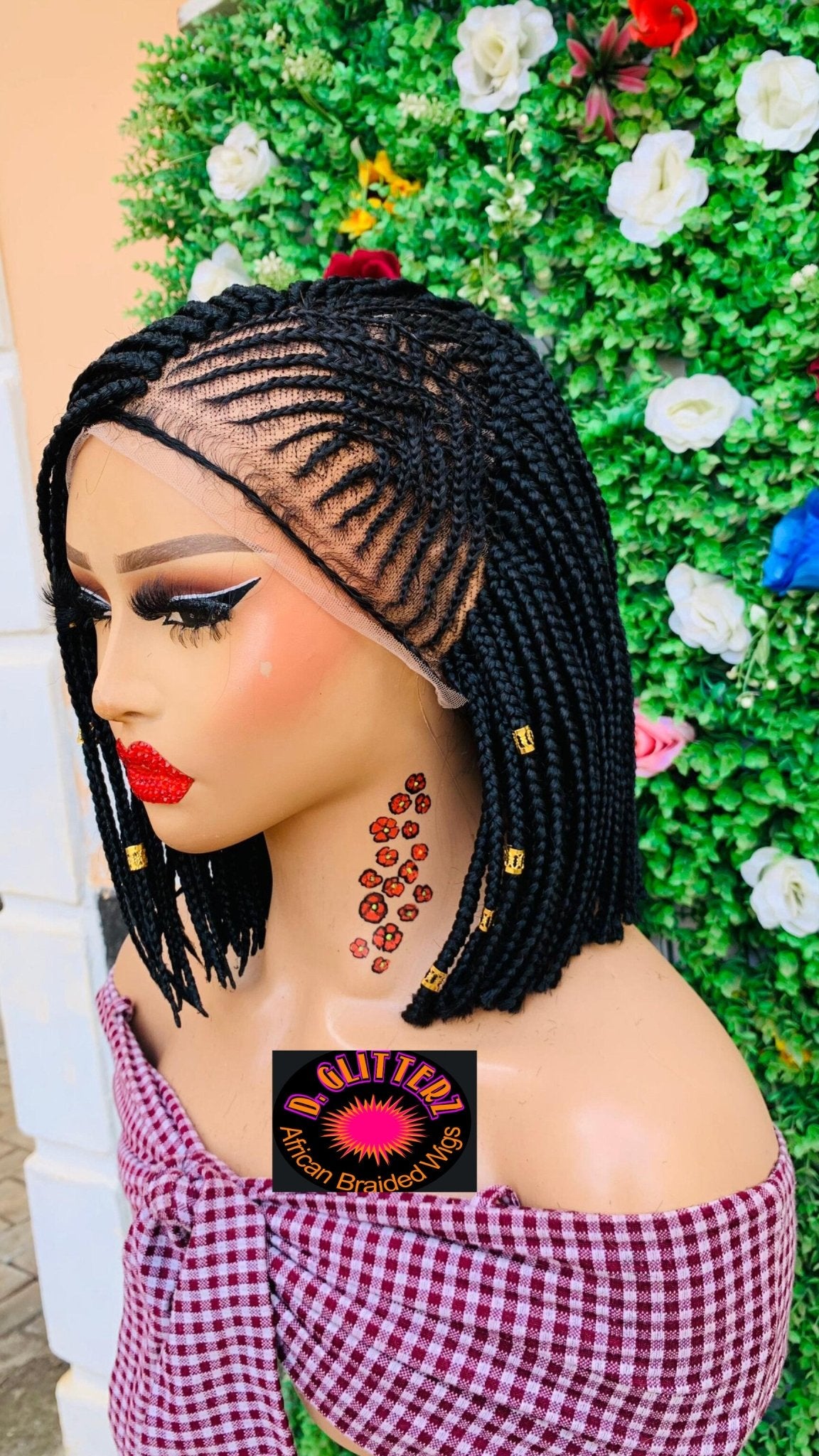 BRAIDED BOB WIGS ON 13*6 LACE CLOSURE - d.glitterzwigs