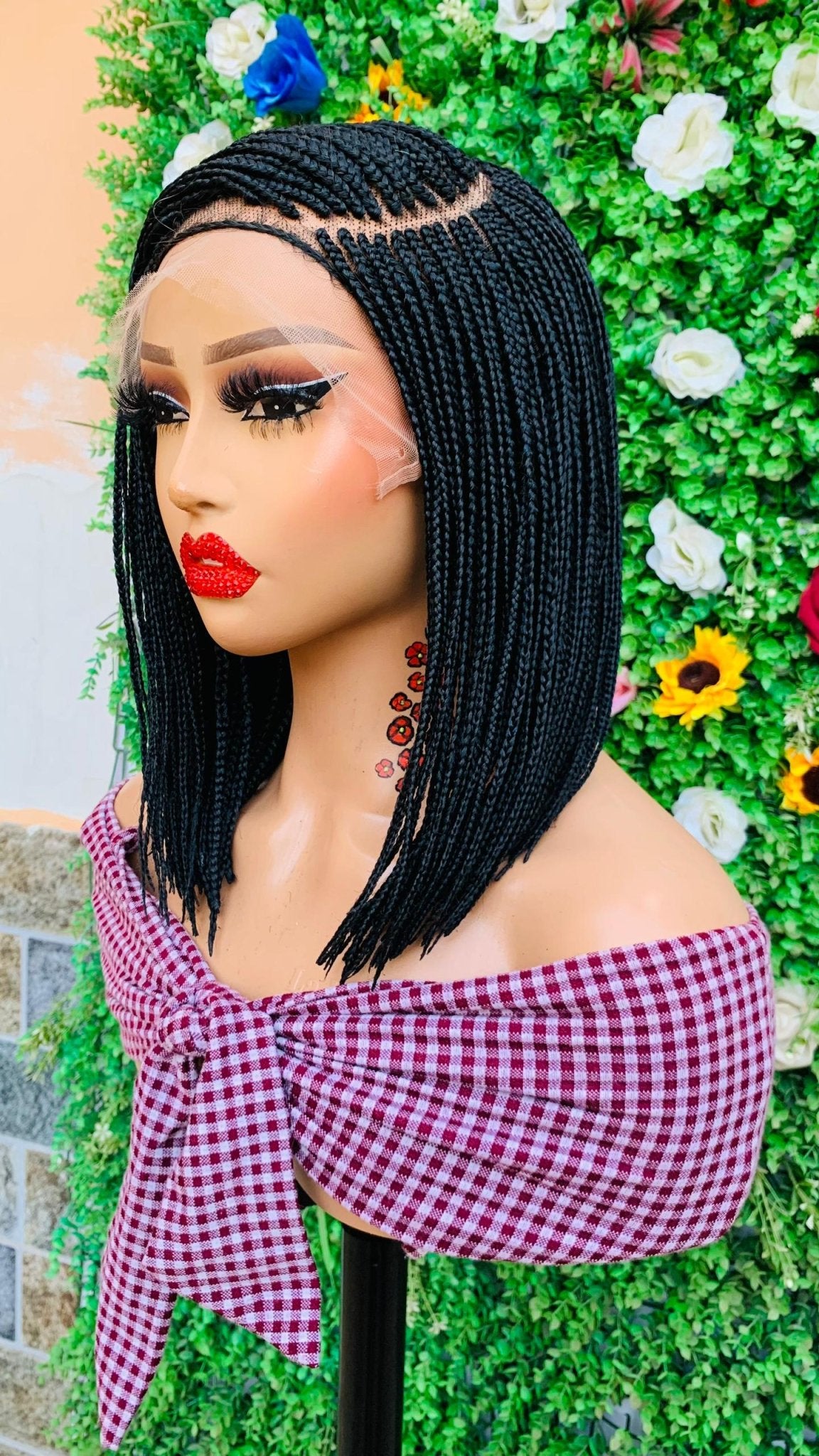 BRAIDED BOB WIGS ON 8*8 LACE CLOSURE - d.glitterzwigs