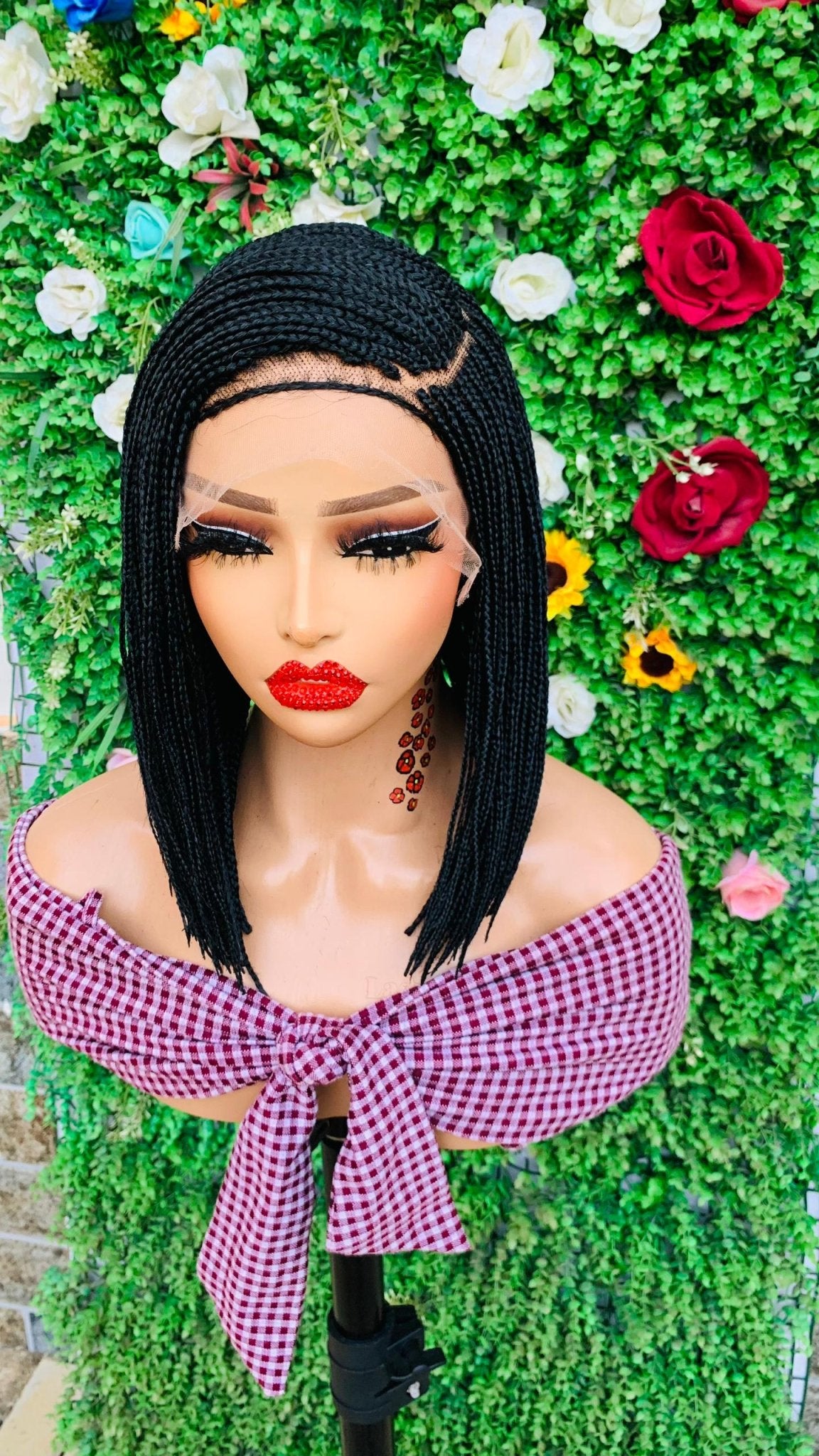 BRAIDED BOB WIGS ON 8*8 LACE CLOSURE - d.glitterzwigs