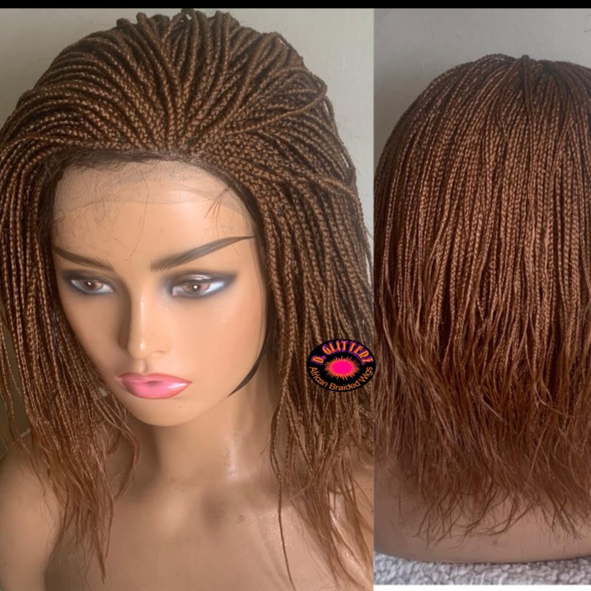 Feathers BRAIDED WIGS ON 13*4 LACE CLOSURE - d.glitterzwigs