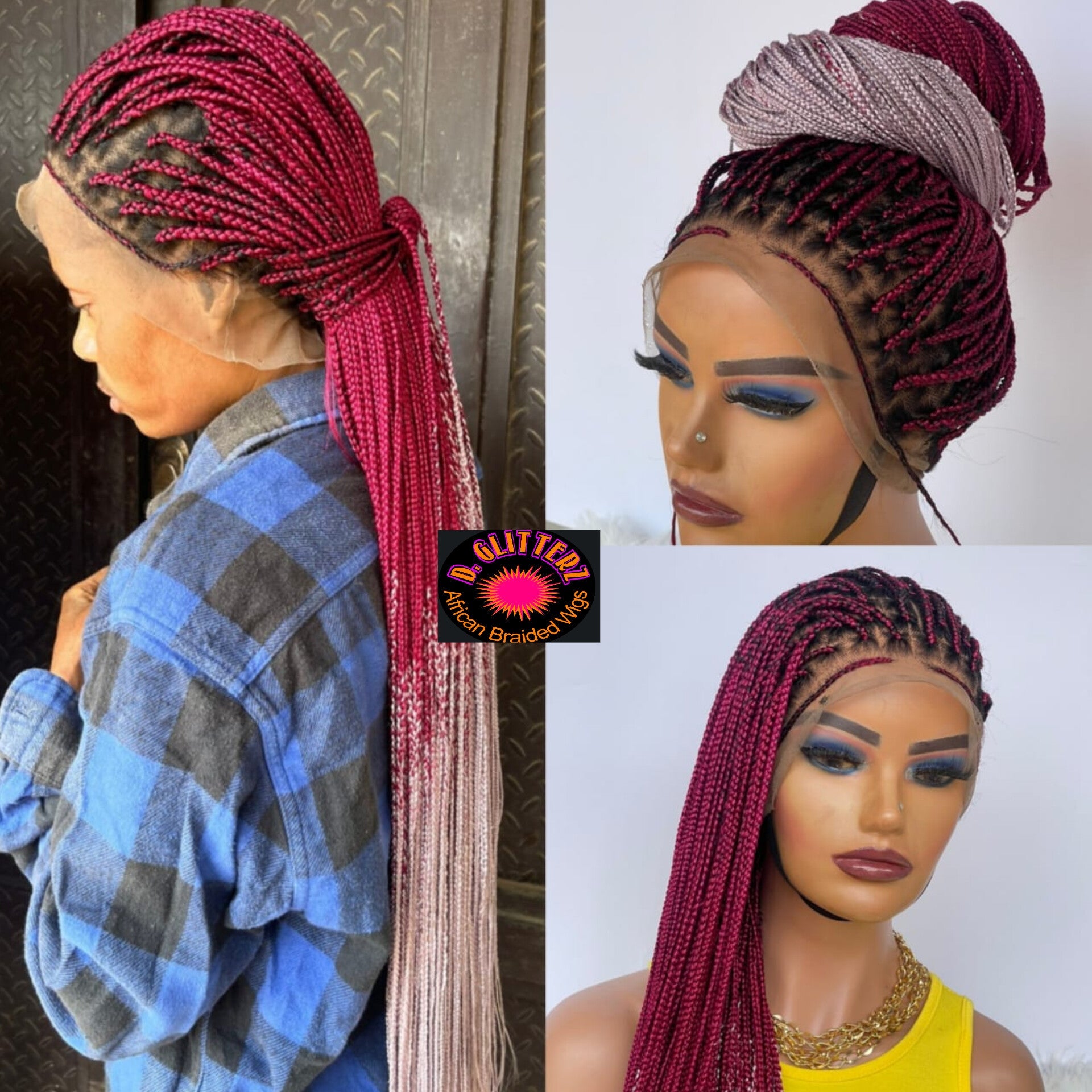 KNOTLESS BRAIDED WIGS ON 360 LACE CLOSURE - d.glitterzwigs