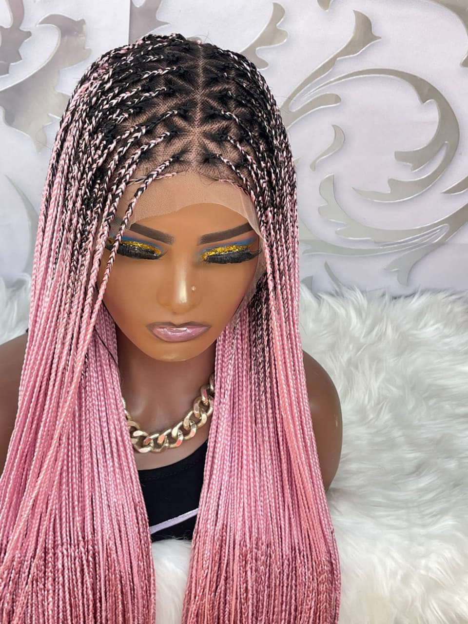 KNOTLESS BRAIDED WIGS ON FRONTAL LACE CLOSURE - d.glitterzwigs