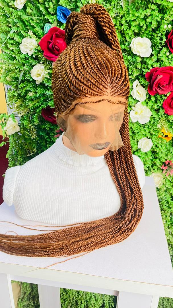 PONYTAIL BASKET CONROW WIGS ON 360 LACE CLOSURE - d.glitterzwigs