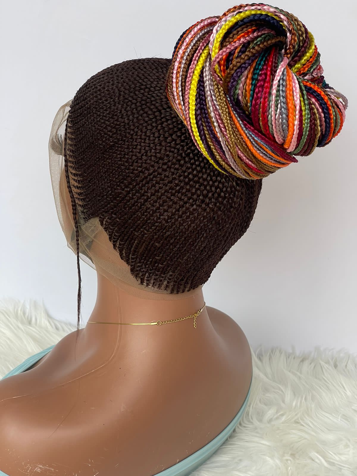 PONYTAIL BRAIDED WIGS ON 360 LACE CLOSURE - d.glitterzwigs
