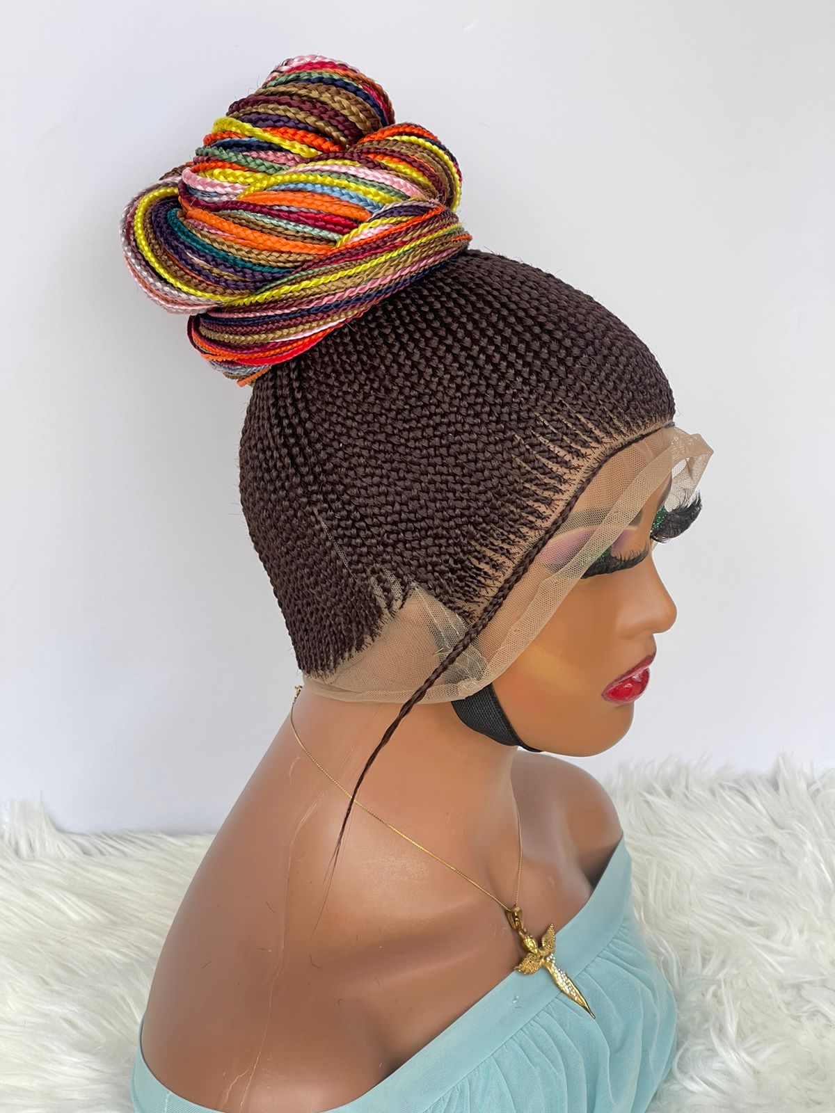 PONYTAIL BRAIDED WIGS ON 360 LACE CLOSURE - d.glitterzwigs