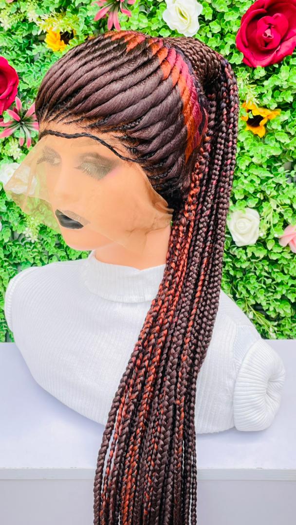 TISSUE PONYTAIL BRAIDED WIGS ON 360 LACE CLOSURES - d.glitterzwigs